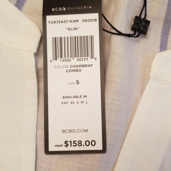 🆕️Bcbgmaxazria Elin cotton top, chambray - Picture 4 of 8